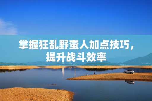 掌握狂乱野蛮人加点技巧，提升战斗效率