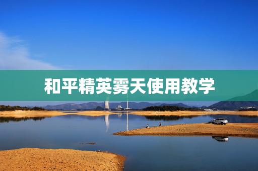和平精英雾天使用教学