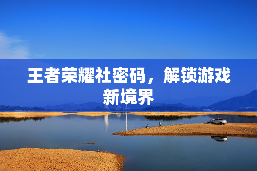 王者荣耀社密码，解锁游戏新境界