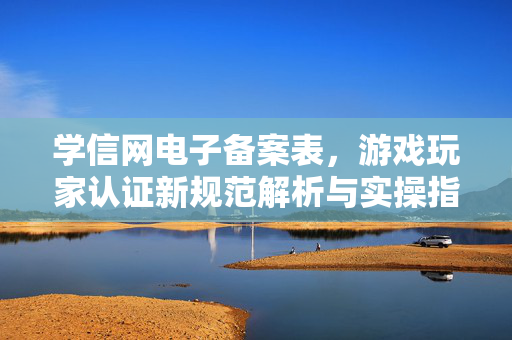 学信网电子备案表，游戏玩家认证新规范解析与实操指南