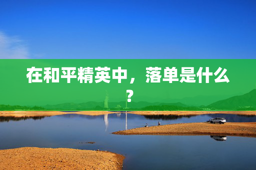 在和平精英中，落单是什么？